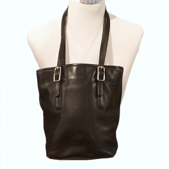 Euc Coach Legacy black leather tote purse bucket bag vintage c2w-9803 - Picture 1 of 12